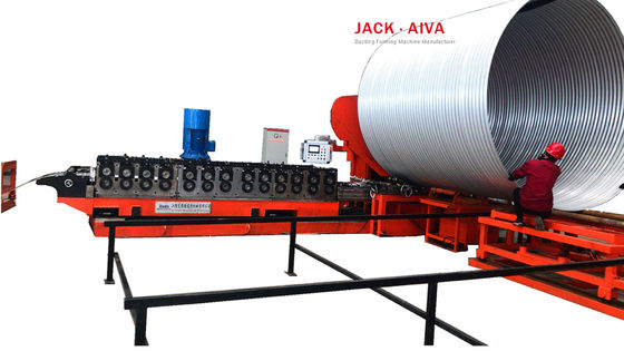 800mm 6000mm ζαρωμένη μηχανή σωλήνων οχετών σπειροειδής